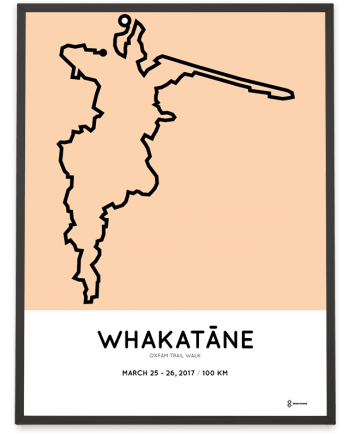 2017 Whakatane Oxfam trail walk course poster