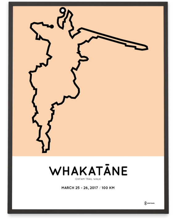 2017 Whakatane Oxfam trail walk course poster