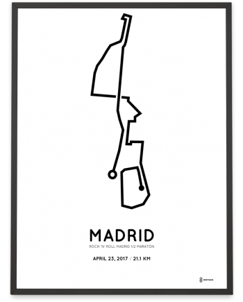 2017 madrid half marathon course poster