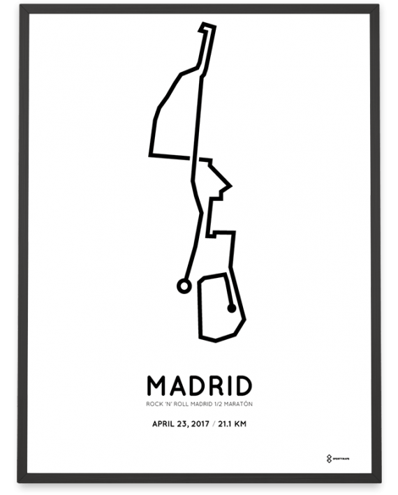 2017 madrid half marathon course poster