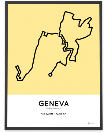 2018 Geneve marathon course print