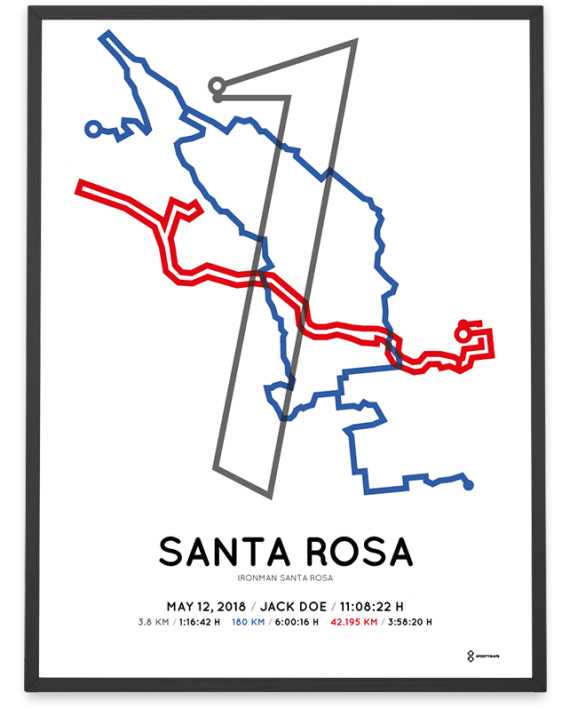 2018 Ironman Santa Rosa course poster