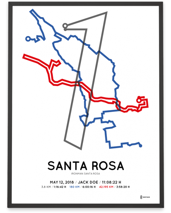 2018 Ironman Santa Rosa course poster