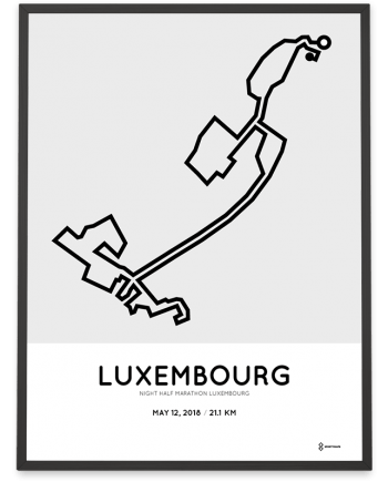 2018 Luxembourg half marathon course poster