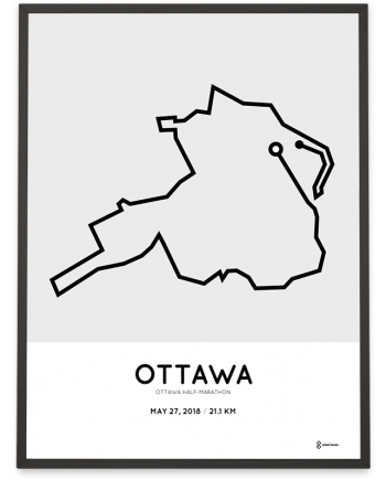 2018 Ottawa half marathon course poster