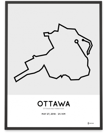 2018 Ottawa half marathon course poster