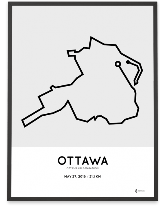 2018 Ottawa half marathon course poster