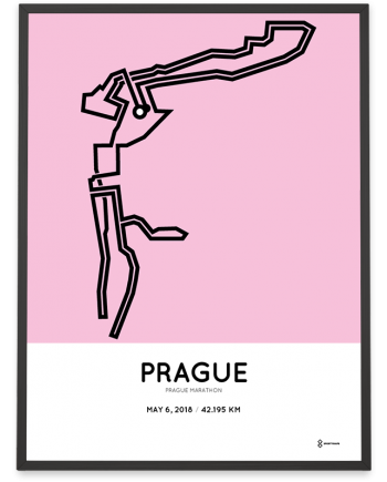 2018 Prague marathon route poster