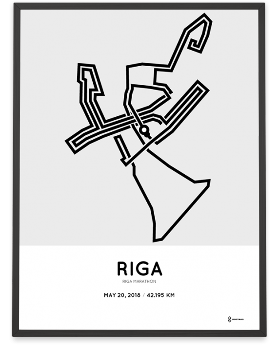 2018 Riga marathon route poster