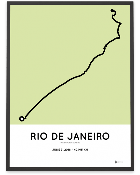 2018 maraton do rio course poster