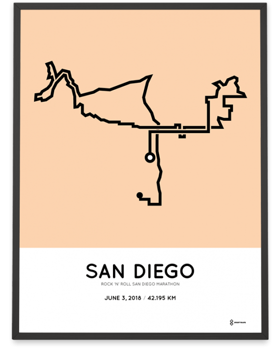 2018 San Diego marathon course poster