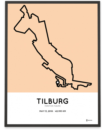 2018 Marathon Tilburg parcours poster