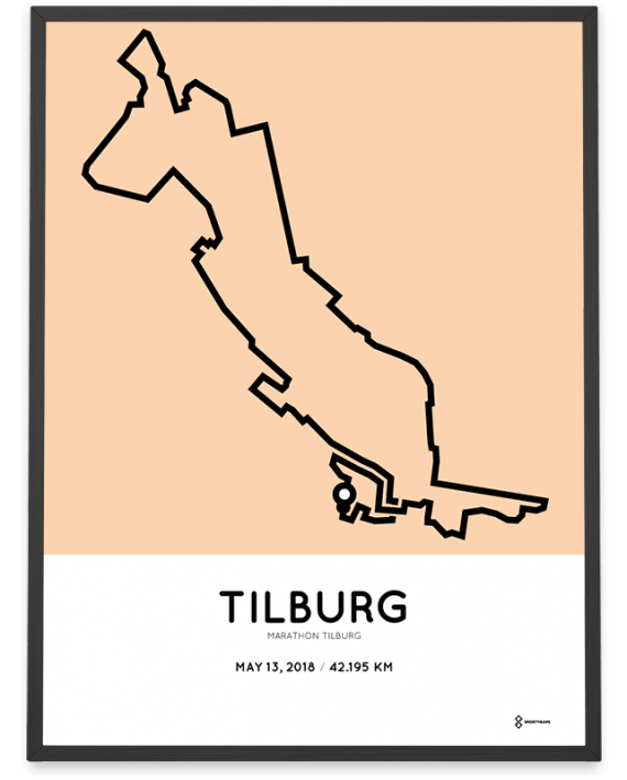 2018 Marathon Tilburg parcours poster