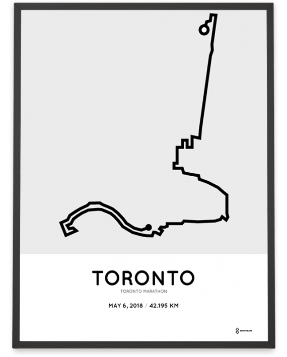 2018 Toronto marathon course map print