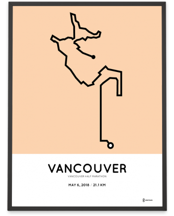 2018 Vancouver half marathon course print