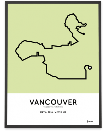 2018 Vancouver marathon route poster