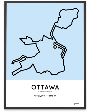 2018 Ottawa marathon course print