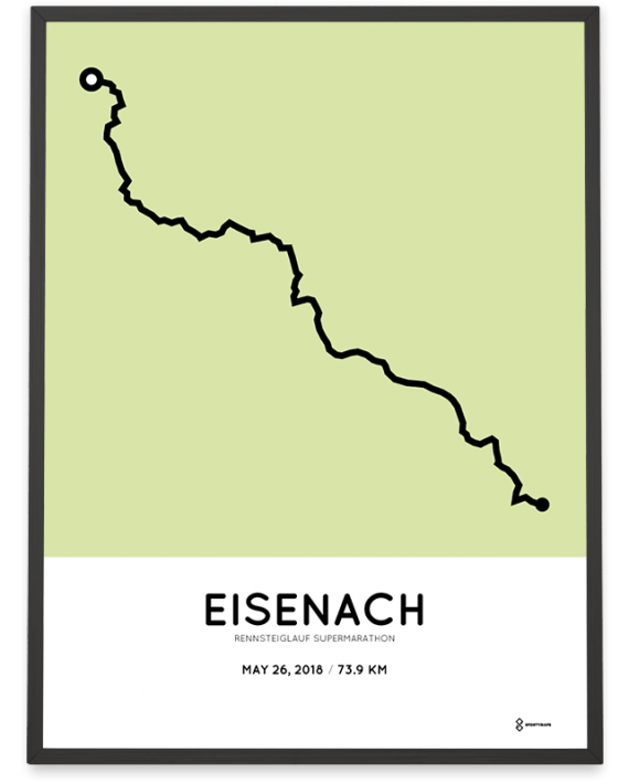 2018 rennsteiglauf supermarathon strecke poster