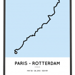 2012 Roparun Paris to Rotterdam route poster