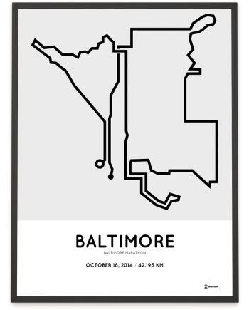 2014 Baltimore marathon course poster