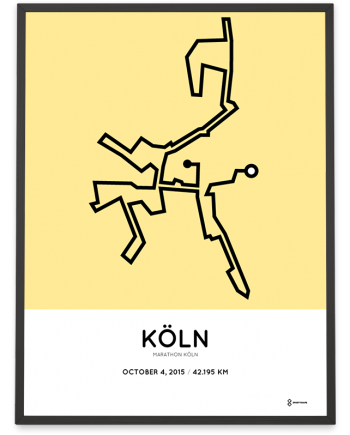 2015 Cologne marathon course poster