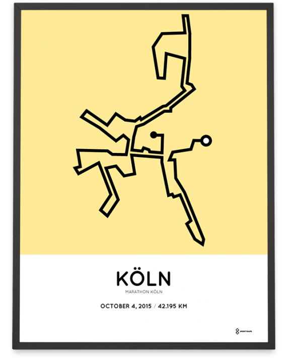 2015 Cologne marathon course poster