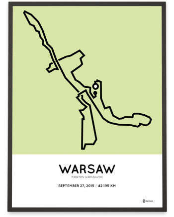 2015 Warsaw maraton course poster