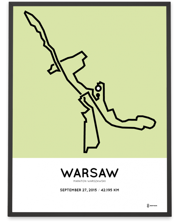 2015 Warsaw maraton course poster