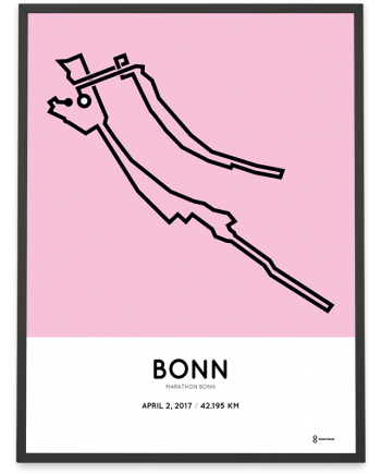 2017 Bonn marathon strecke map poster