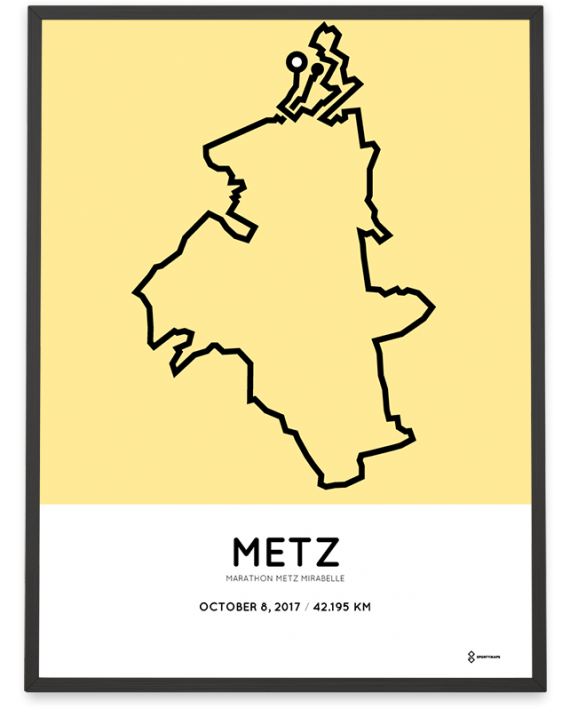 2017 Metz marathon parcours poster