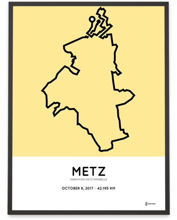 2017 Metz marathon parcours poster