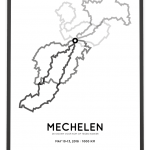 2018 de 1000km voor kom op tegen kanker parcours poster