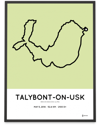 2018 Brecon Beacons Ultra route map print