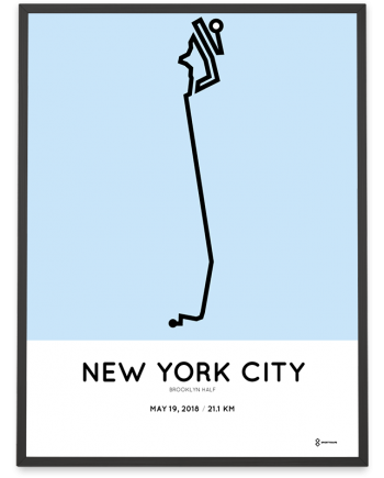 2018 Brooklyn half marathon course poster