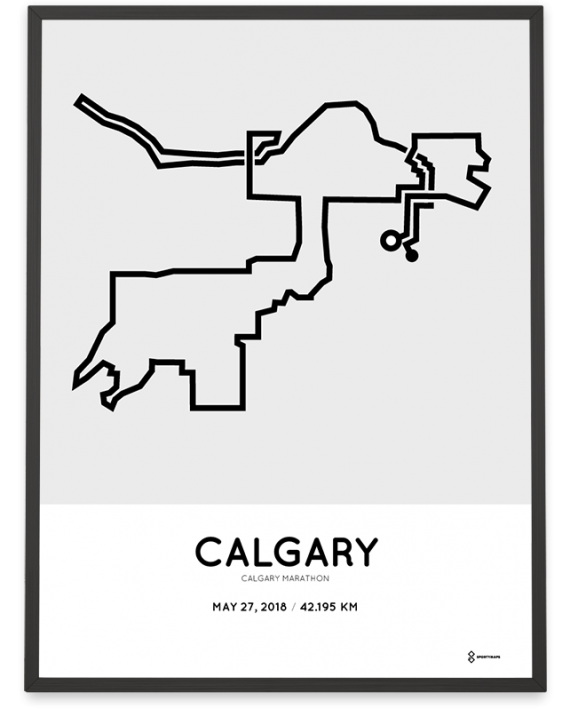 2018 Calgary marathon course poster