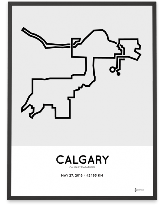 2018 Calgary marathon course poster