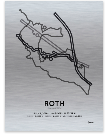 2018 Challenge Roth course aluminum print