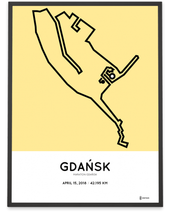 2018 Gdansk marathon course print