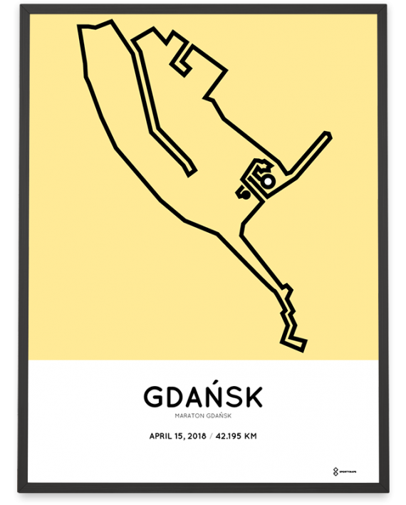 2018 Gdansk marathon course print