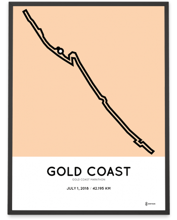 2018 Gold Coast marathon course poster