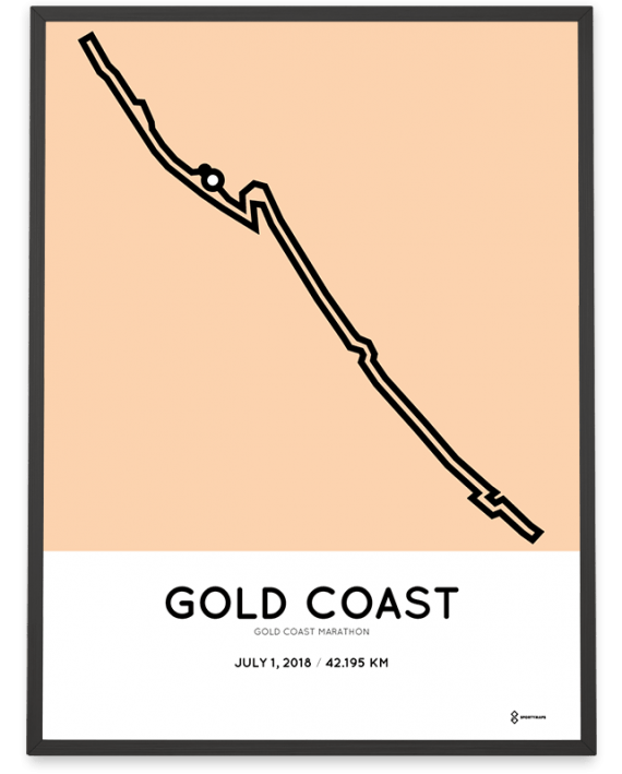 2018 Gold Coast marathon course poster