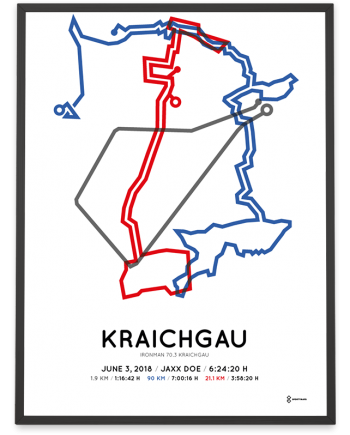 2018 Ironman 70.3 Kraichgau route poster