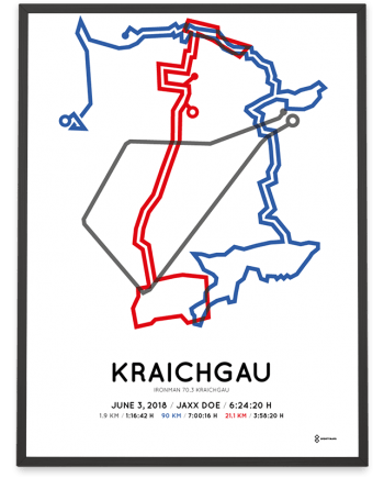 2018 Ironman 70.3 Kraichgau route poster