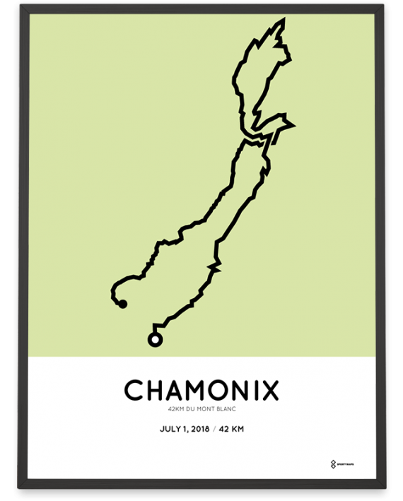 2018 Mont Blanc marathon course poster