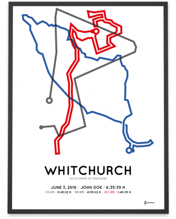 2018 UK ultimate half triathlon course poster