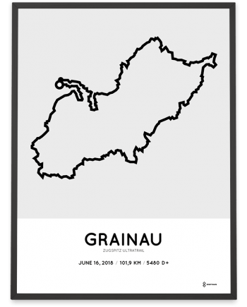 2018 Zugspitz ultratrail course map poster