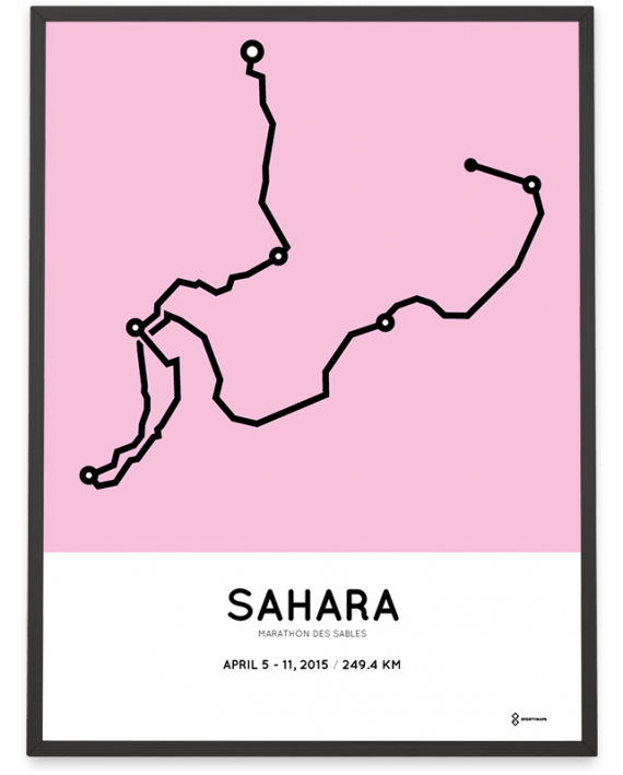 2015 Marathon des Sables course poster sportymaps