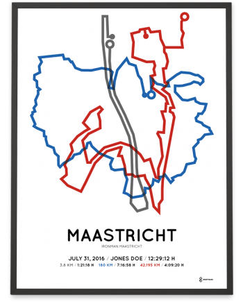 2016 Ironman Maastricht route sportymaps poster