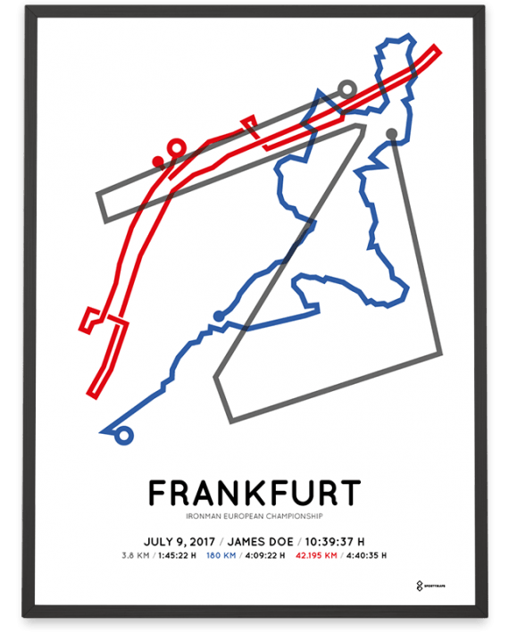 2017 Ironman Frankfurt streckemap print