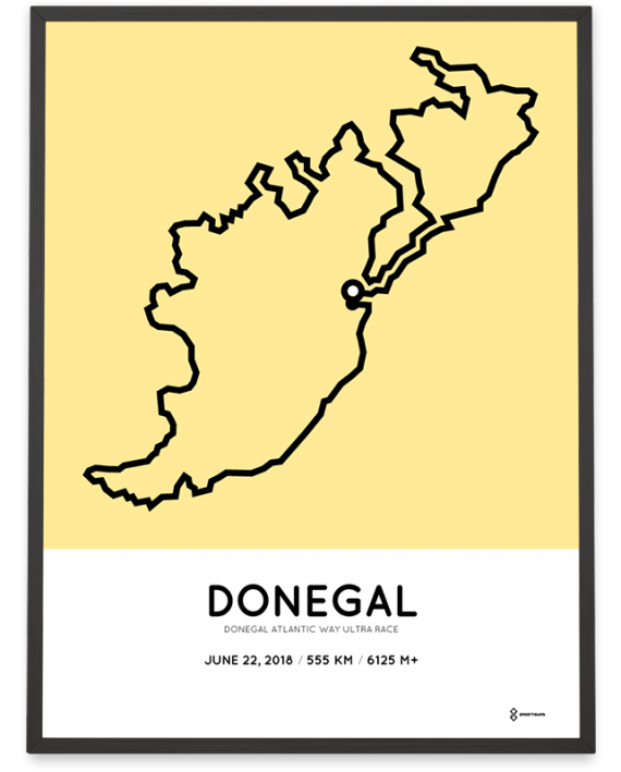 2018 Donegal atlantic way ultra race course print